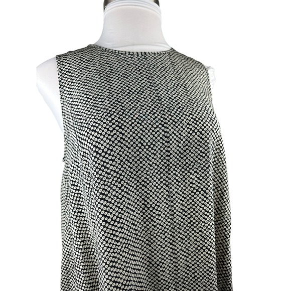 Eileen Fisher 100% Silk Sleeveless Round Neck A-Line Swing Trapeze Dress Large - Picture 4 of 15